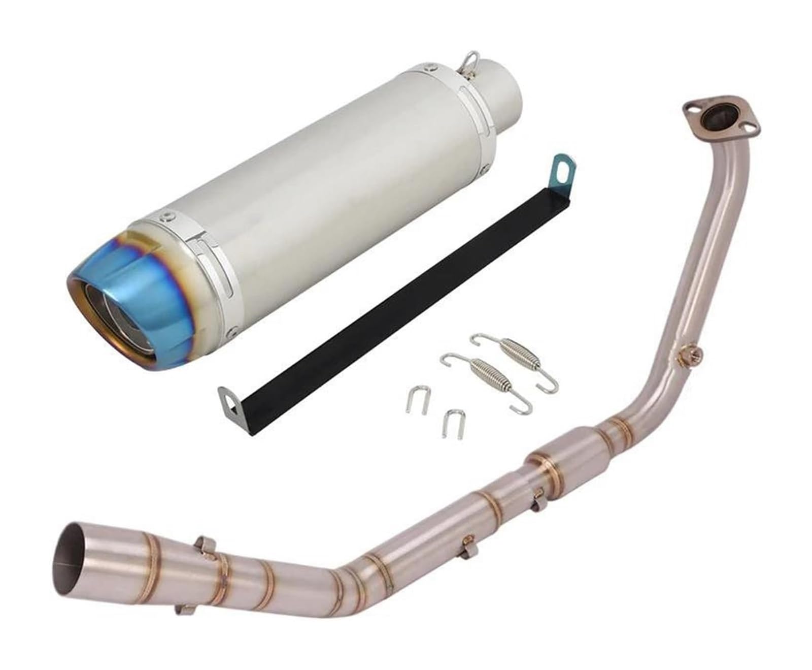 Motorrad Auspuff Mittelrohr Für Y&amaha YZF R15 V3 V4 R125 MT125 2020–2023 Motorrad-Auspuff-Endschalldämpfer, Modifizierter Vorderer Verbindungsrohr-Schalldämpfer(Type 8) von Ciloc