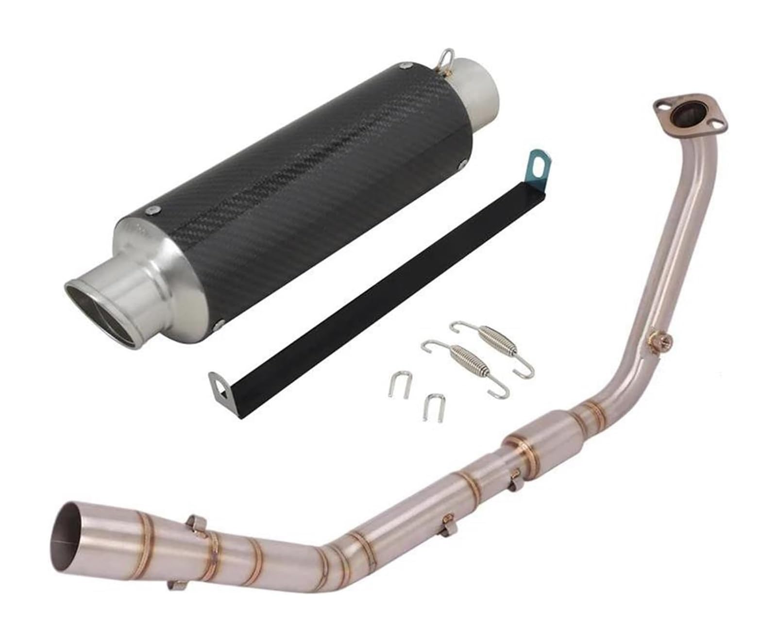 Motorrad Auspuff Mittelrohr Für Y&amaha YZF R15 V3 V4 R125 MT125 2020-2023 Motorrad-Auspuff-Endschalldämpfer Auspuff Escape Modified Front Link Pipe Schalldämpfer(Type 4) von Ciloc
