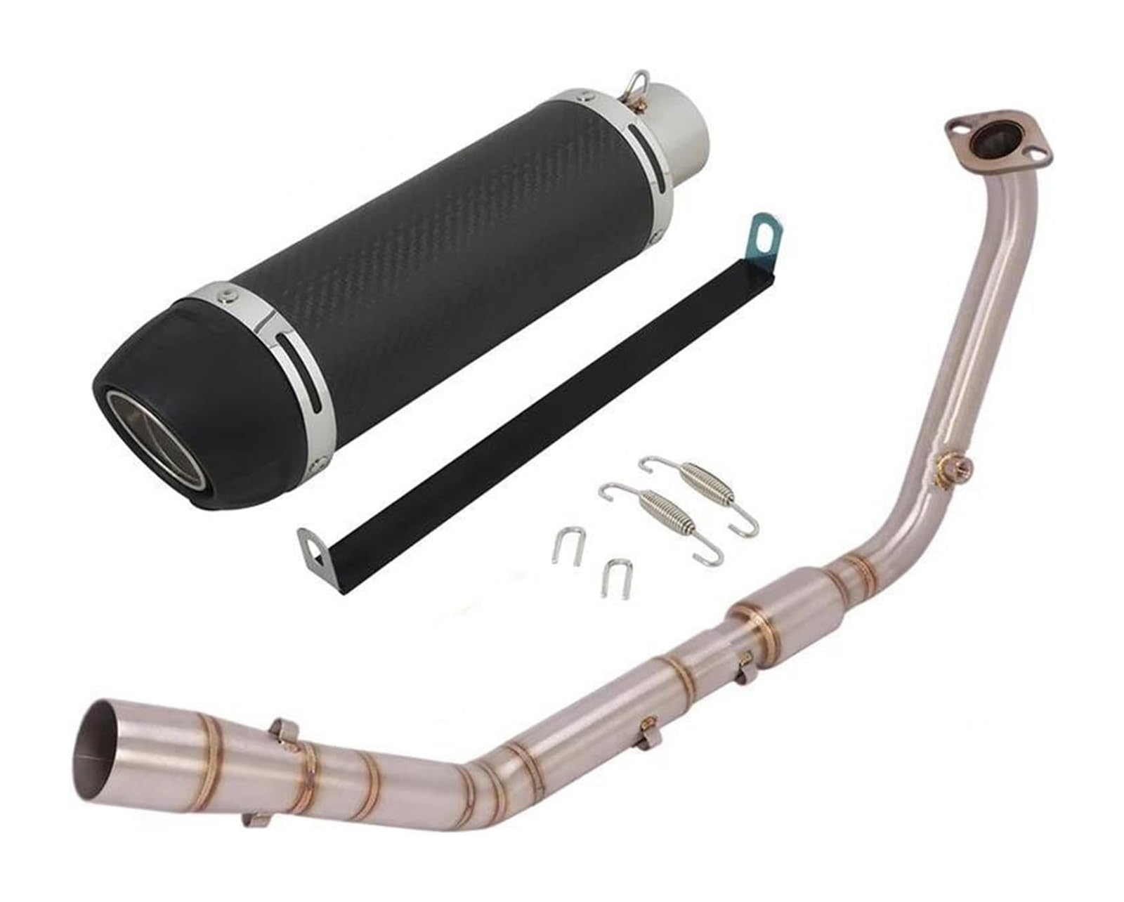 Motorrad Auspuff Mittelrohr Für Y&amaha YZF R15 V3 V4 R125 MT125 2020-2023 Motorradauspuff Escape Modified Front Link Pipe Schalldämpfer(Type 1) von Ciloc