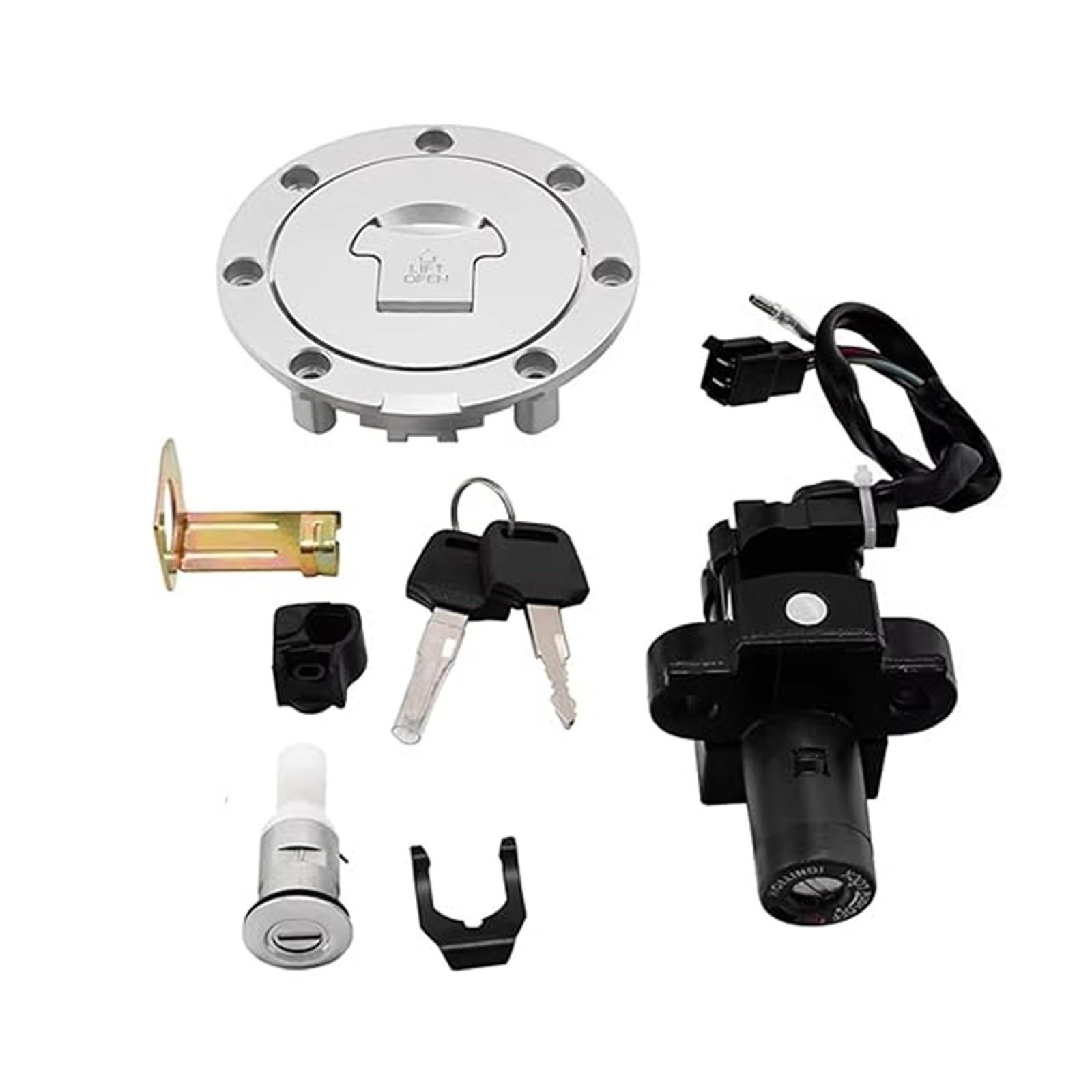 Zündschlüsselschalter Für CB400 1993 1994 1995 1996 1997 1998 Motorrad Tankdeckel Zündschloss Sperrschlüssel Set Zubehör Zündschlüsselschalter Für CB400 1993 1994 1995 1996 1997 1998 Motorrad Tankdeckel Zündschloss Sperrschlüssel Set Zubehör von Ciloc