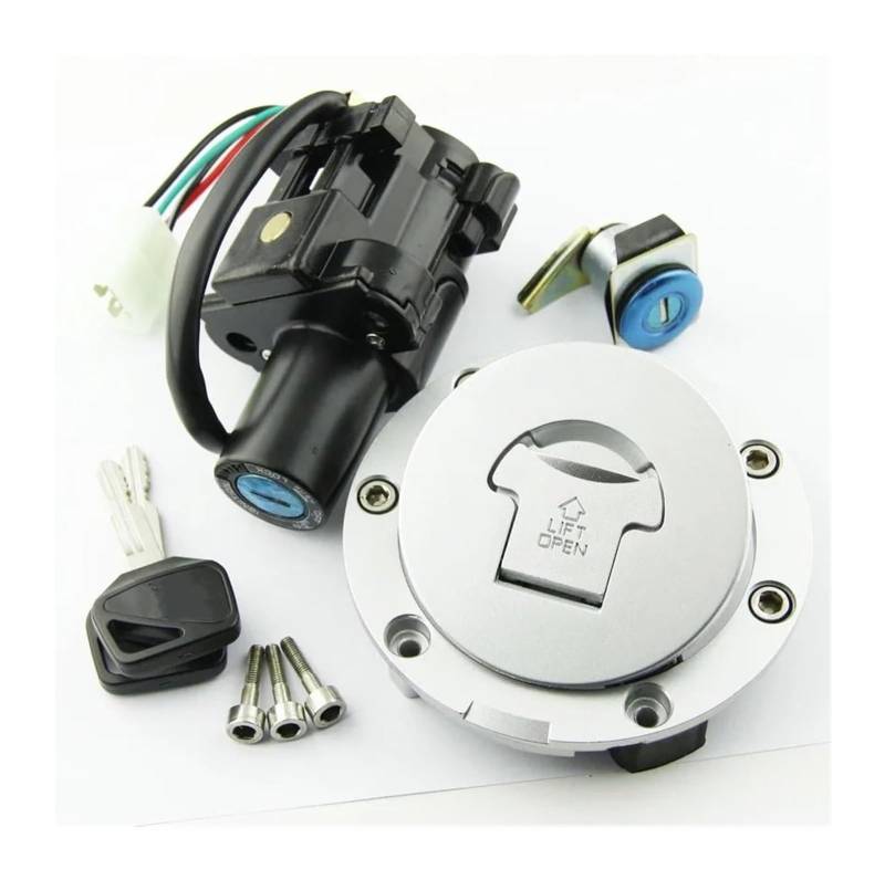 Zündschlüsselschalter Für CBF1000 2006-2010 Motorrad Zündschloss Kraftstoff Tankdeckel Abdeckung Sitzschloss Schlüsselsatz Kit 35010-MFA-D00 von Ciloc