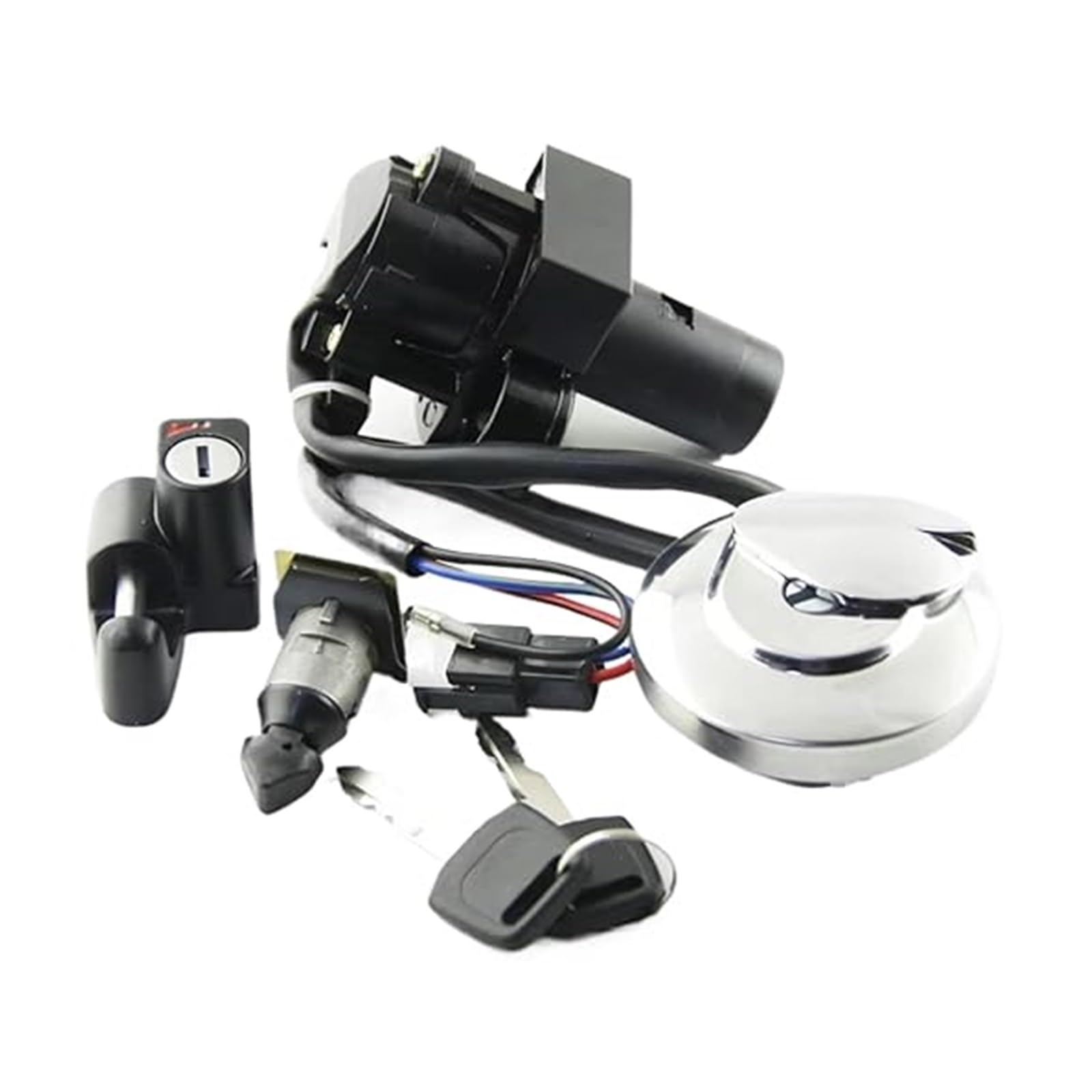 Zündschlüsselschalter Für CL400 1999 Motorrad Tankdeckel Zündschalter Sitzschloss Mit Schlüsselsatz Zubehör Ersatzteile Zündschlüsselschalter Für CL400 1999 Motorrad Tankdeckel Zündschalter Sitzschloss Mit Schlüsselsatz Zubehör Ersatzteile von Ciloc