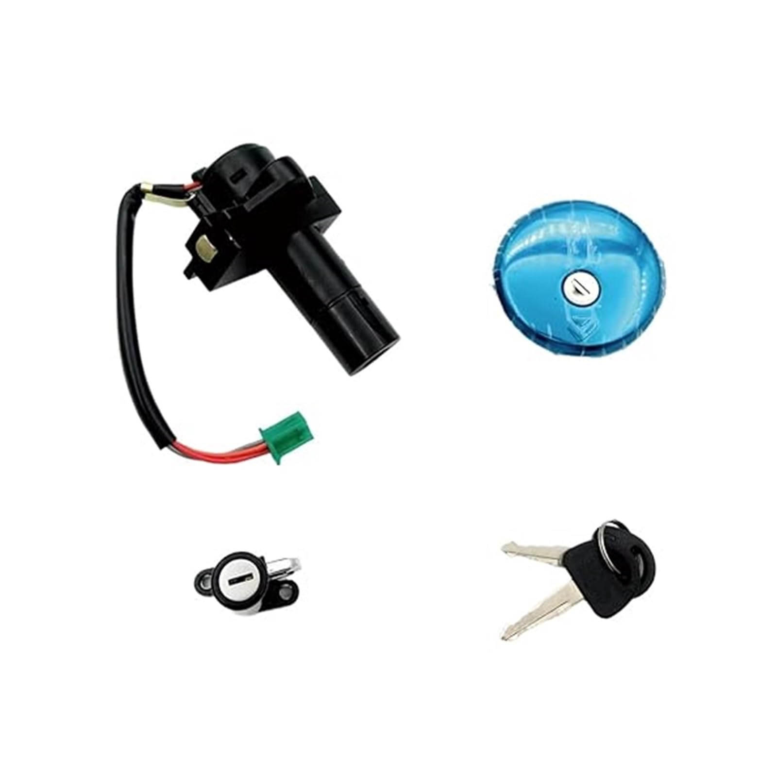 Zündschlüsselschalter Für Suz&uki Für GN250 1985-2001 Für GS750 1980 Motorrad Lock Set Zündschloss Tankdeckel Abdeckung Sitz(Full Set) von Ciloc