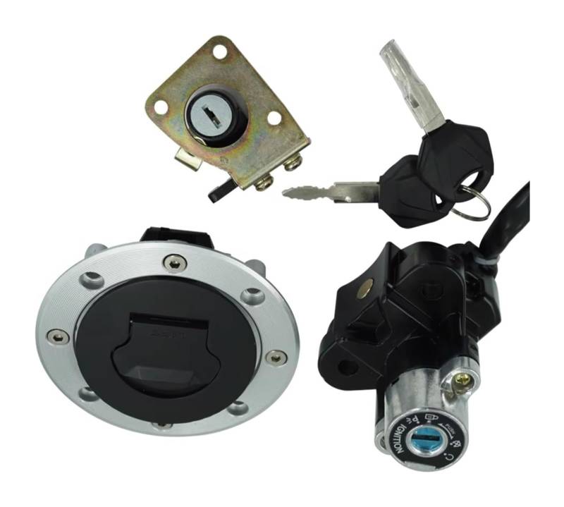 Zündschlüsselschalter Für Suz&uki Für GSX1200 1999-2000 Für GSXR600 1997-2000 Für GSXR750 1993-1999 Motorrad Zündschloss Tankdeckel Schloss Tankdeckel von Ciloc