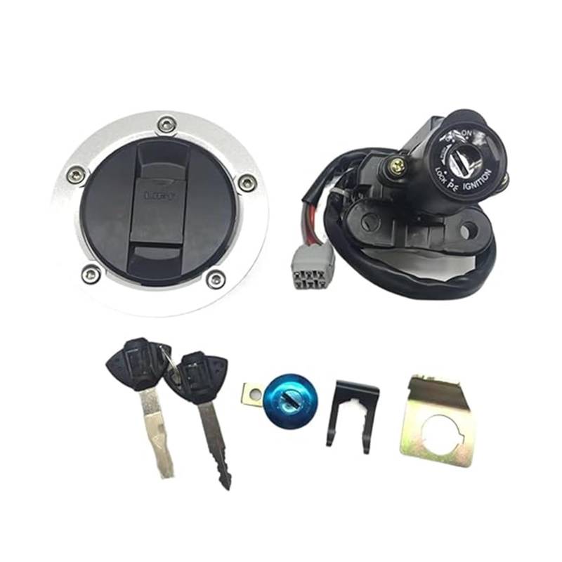 Zündschlüsselschalter Für Suz&uki Für Haya&busa Für GSXR1300 2008-2016 Für SFV650 2009 Für GW250 2013-2018 Motorrad-Zündschalter-Tankdeckel-Sperrschlüssel von Ciloc