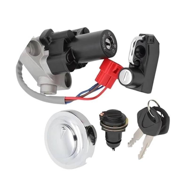 Zündschlüsselschalter Für XVS1100 Für V Star Für Silverado 2003-2011 Motorrad Zündschloss Tankdeckel Abdeckung Sitzschloss von Ciloc