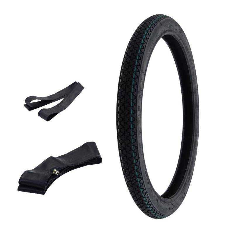 1x Vee Rubber 2.00-17 Zoll Reifen 2.00x17 Schlauch/Felgenband kompatibel mit Piaggio Vespa Ciao von Citomerx