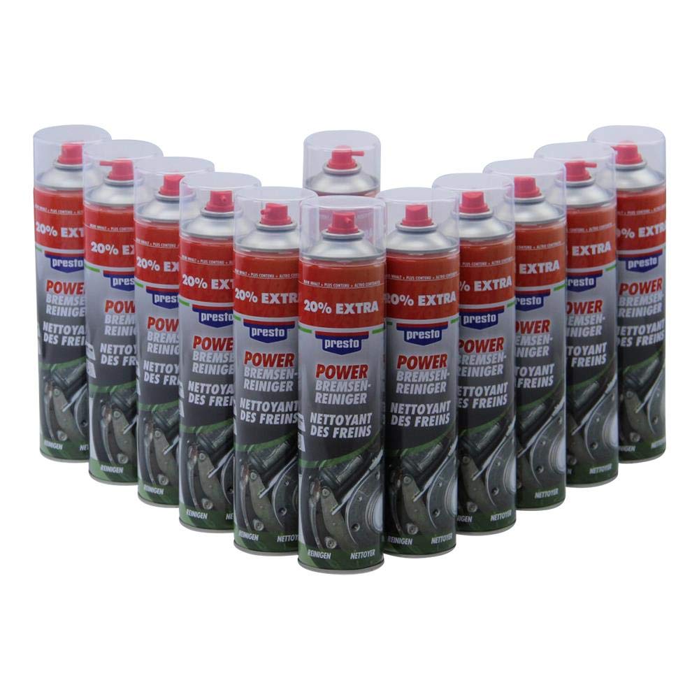 Bremsenreiniger 12x 600ml Presto Power Teilereiniger Acetonfrei 600 ml Spraydose von Citomerx