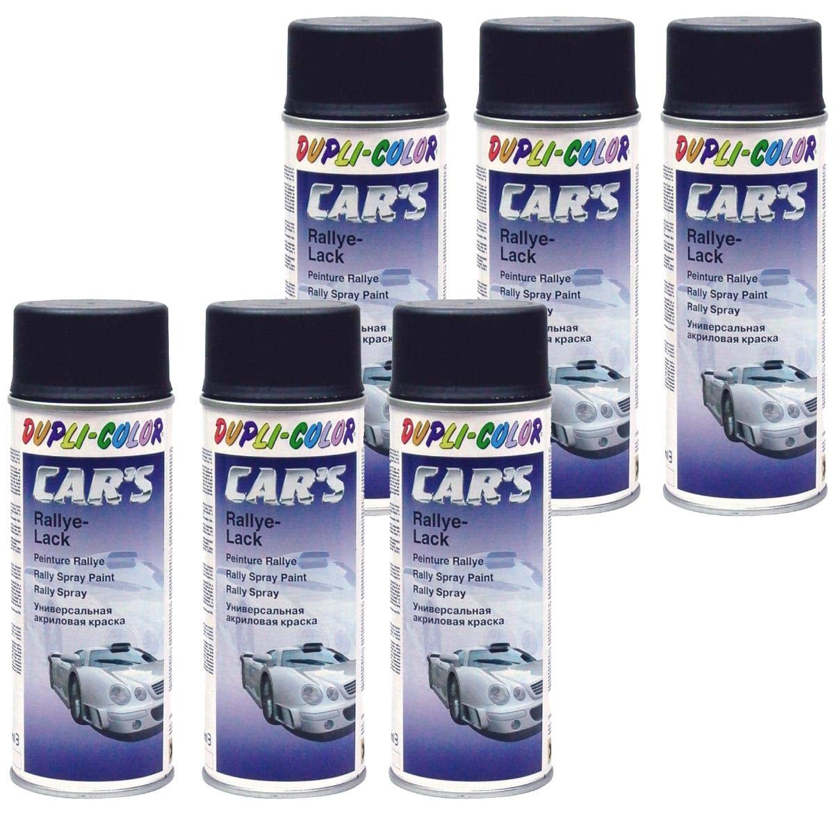 Car's Rallye Lack Lackspray schwarz seidenmatt 6X 400 ml von Citomerx