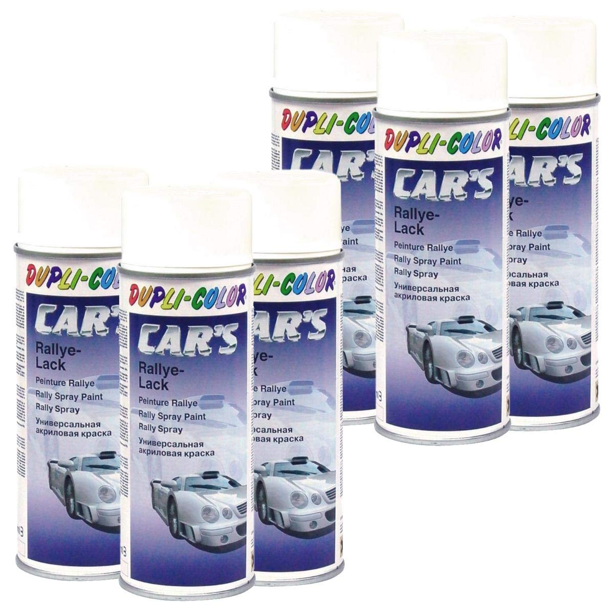 Car's Rallye Lack Lackspray weiß matt 6X 400 ml Car's Rallye Lack Lackspray weiß matt 6X 400 ml von Citomerx