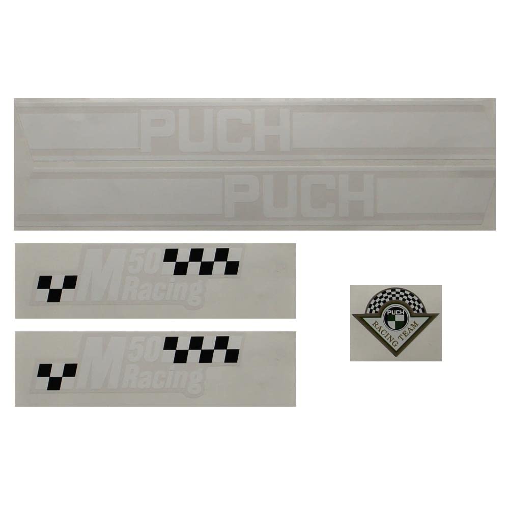 Dekor Sticker Aufkleber Satz schwarz/weiß kompatibel mit Puch M50 Racing von Citomerx