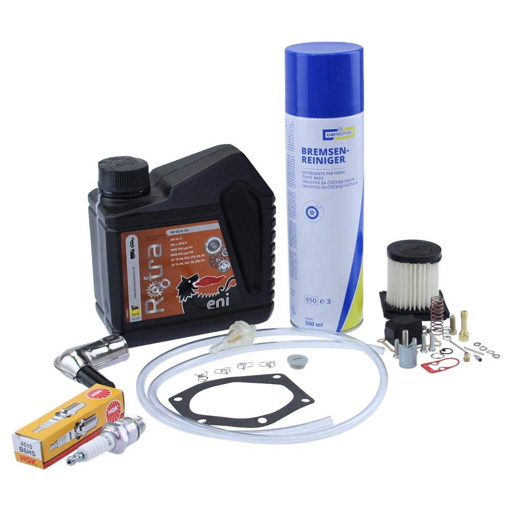Inspektionsset Benzin Schlauch Filter Luftfilter 16mm Stecker Klassik Zündkerze B6HS Öl 85er Vergaserreparatursatz kompatibel mit Hercules Prima 3 5 Optima HR Jogging MX Sachs 505/2 505 2-Gang Inspektionsset Benzin Schlauch Filter Luftfilter 16mm Stecker Klassik Zündkerze B6HS Öl 85er Vergaserreparatursatz kompatibel mit Hercules Prima 3 5 Optima HR Jogging MX Sachs 505/2 505 2-Gang von Citomerx