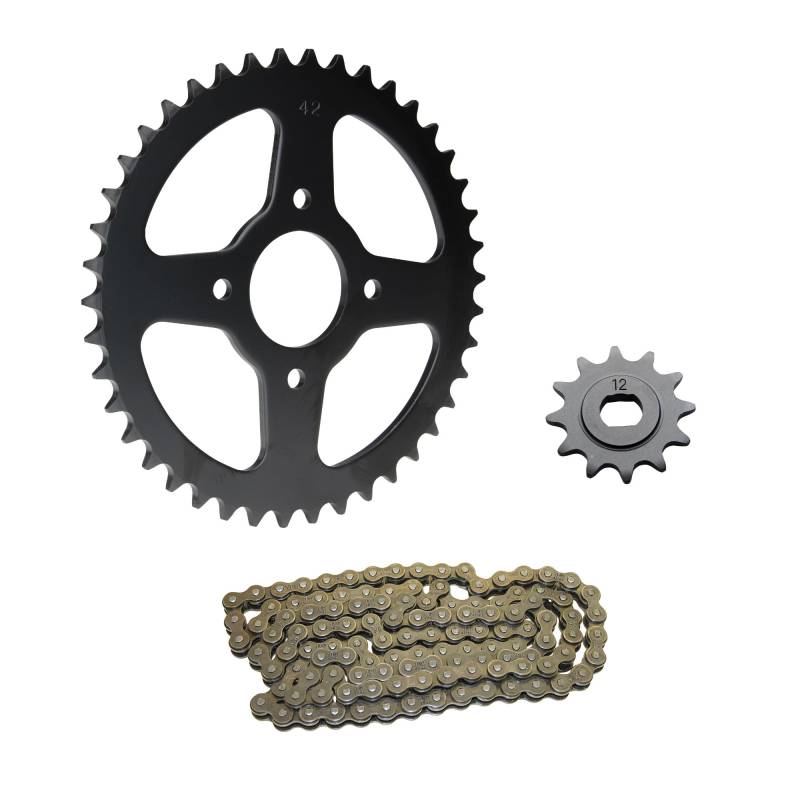 Kettensatz 3-teilig schwarz 12/42 Zähne kompatibel mit Hercules Prima 2 3 4 5 5 M 4 5 HR2 P 1 3 MX1 Optima von Citomerx