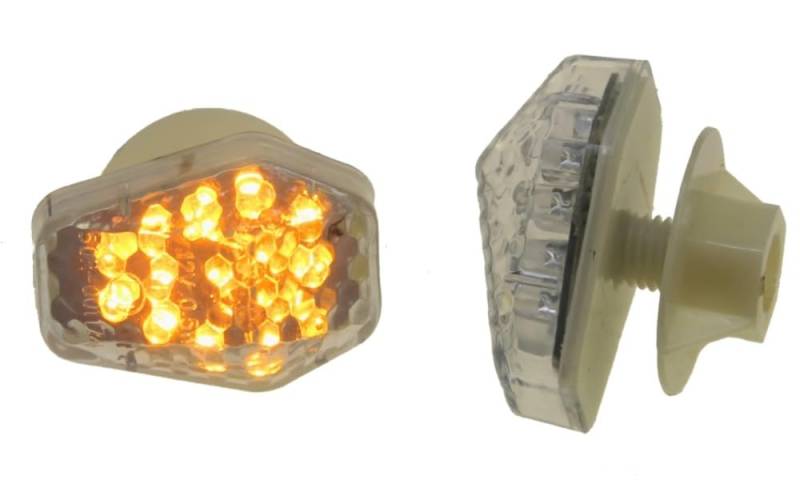 Citomerx Motorrad Blinker Verkleidungsblinker Raceroll transparent E-geprüft geeignet für Motorrad, Moped, Roller mit passendem Gewinde bzw. Adapter von Citomerx