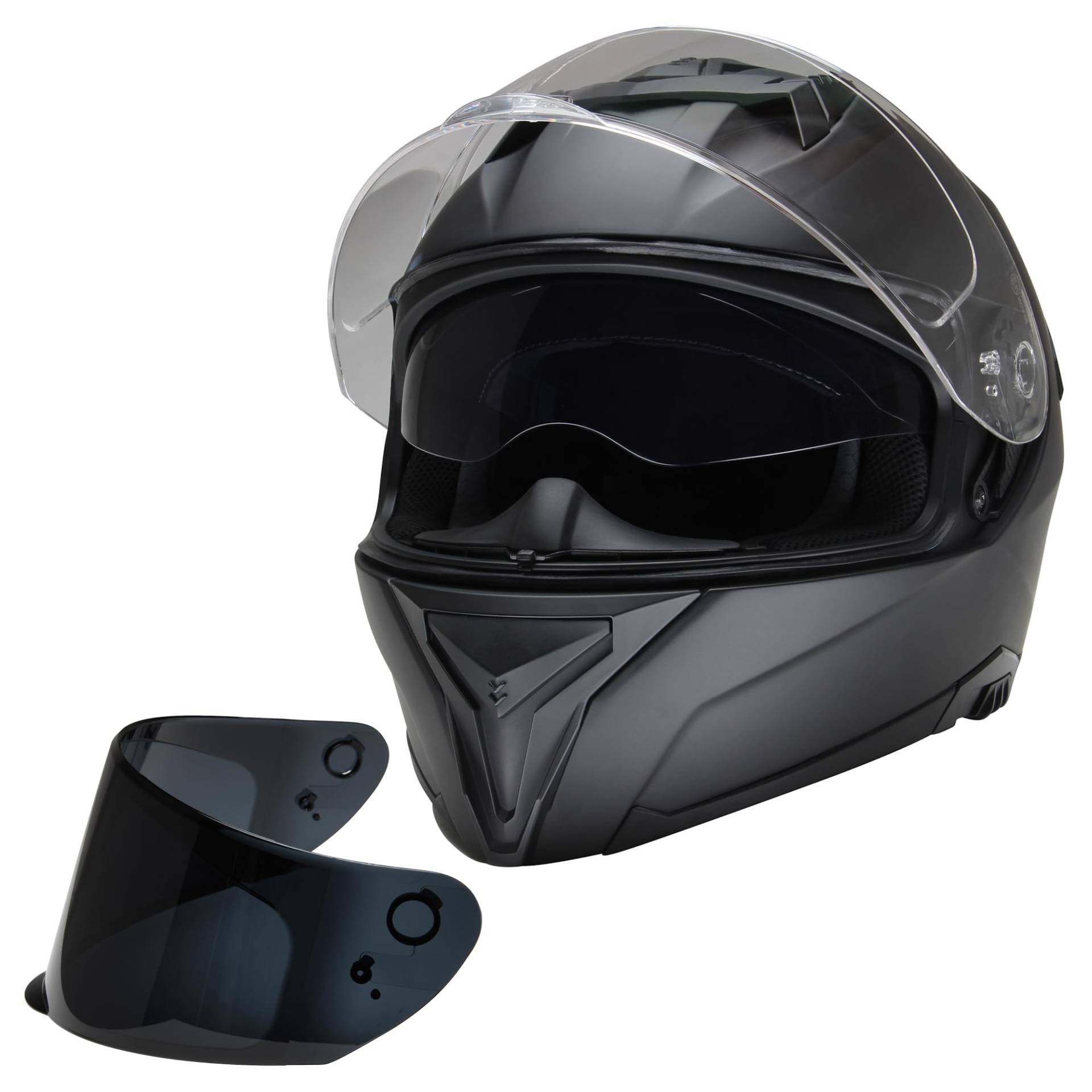 Motorradhelm Integralhelm CMX Blacky M schwarz matt mit Visier klar und getönt Motorradhelm Integralhelm CMX Blacky M schwarz matt mit Visier klar und getönt von Citomerx