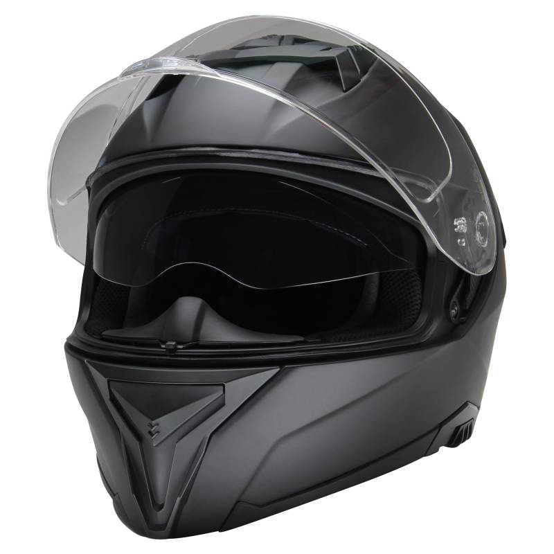 Motorradhelm Integralhelm CMX Blacky S schwarz matt mit Visier getönt + klar von Citomerx