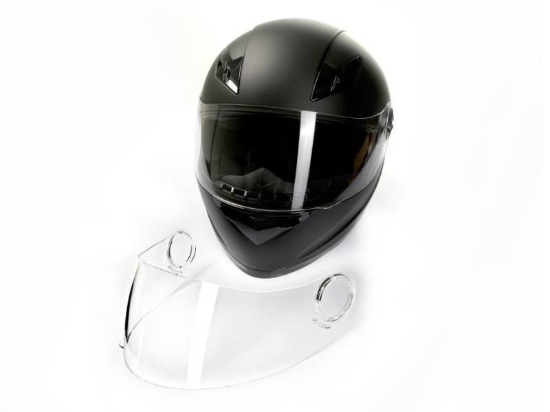 Motorradhelm Integralhelm CMX Blacky XXL schwarz matt mit Visier klar inkl. klarem Ersatzvisier von Citomerx