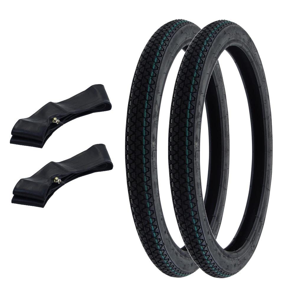 Reifen Set 2x Vee Rubber 2.00-17 Zoll 2.00x17 Schlauch kompatibel mit Piaggio Vespa Ciao Reifen Set 2x Vee Rubber 2.00-17 Zoll 2.00x17 Schlauch kompatibel mit Piaggio Vespa Ciao von Citomerx