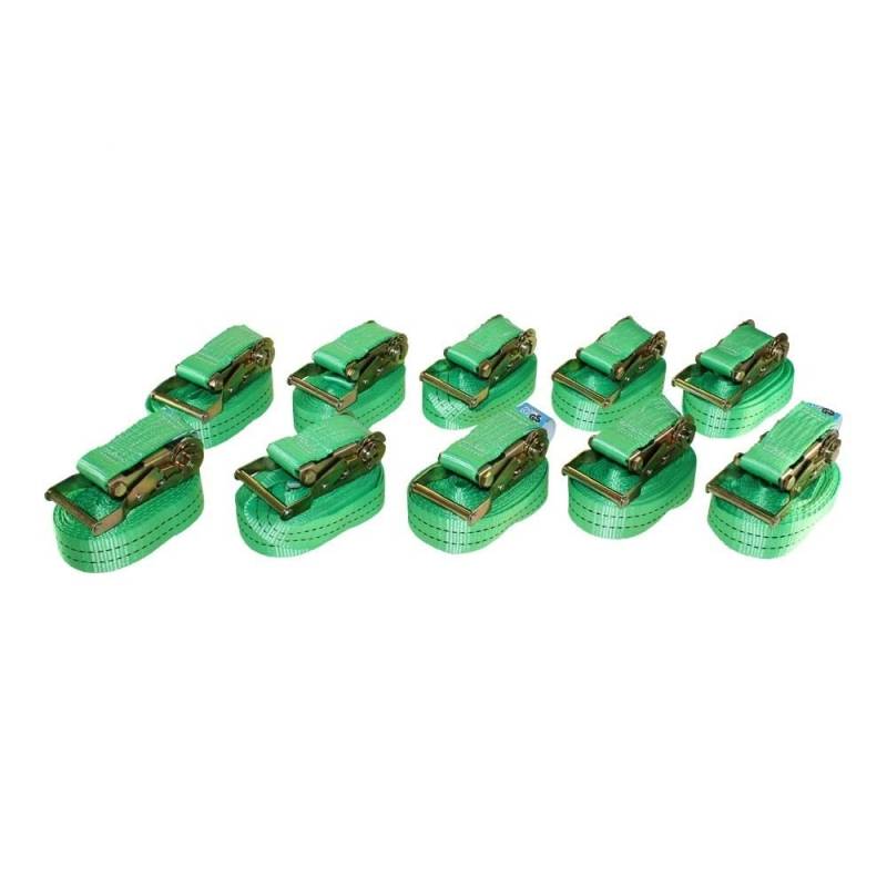 SETPREIS 10 STÜCK! Zurrgurt Spanngurt mit Ratsche 6m 38mm 2t 2000kg 2000 daN, einteilig, kompatibel mit TÜV SÜD geprüft nach EK5/AK6 18-01:2018, AfPS GS 2019:01 PAK erfüllt EN12195-2 Norm von Citomerx