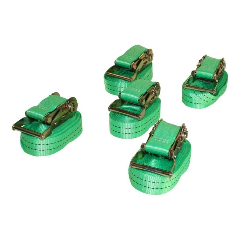 SETPREIS 5 STÜCK! Zurrgurt Spanngurt mit Ratsche 6m 38mm 2t 2000kg 2000 daN, einteilig, kompatibel mit TÜV SÜD geprüft nach EK5/AK6 18-01:2018 erfüllt EN12195-2 Norm von Citomerx