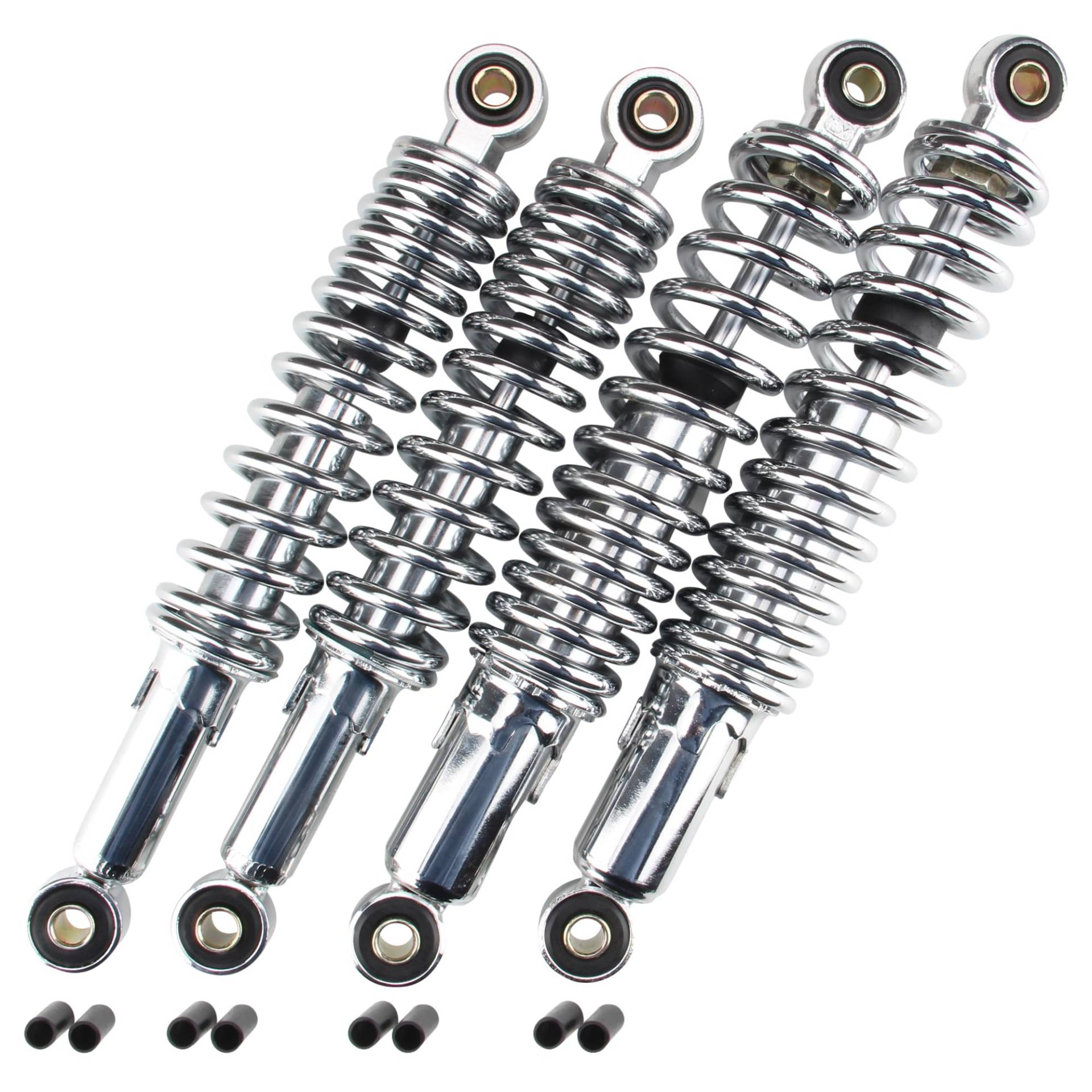 Stoßdämpfer Tieferlegung Set chrom 280 mm + 300 mm kompatibel mit Simson Schwalbe KR51 Star Stoßdämpfer Tieferlegung Set chrom 280 mm + 300 mm kompatibel mit Simson Schwalbe KR51 Star von Citomerx