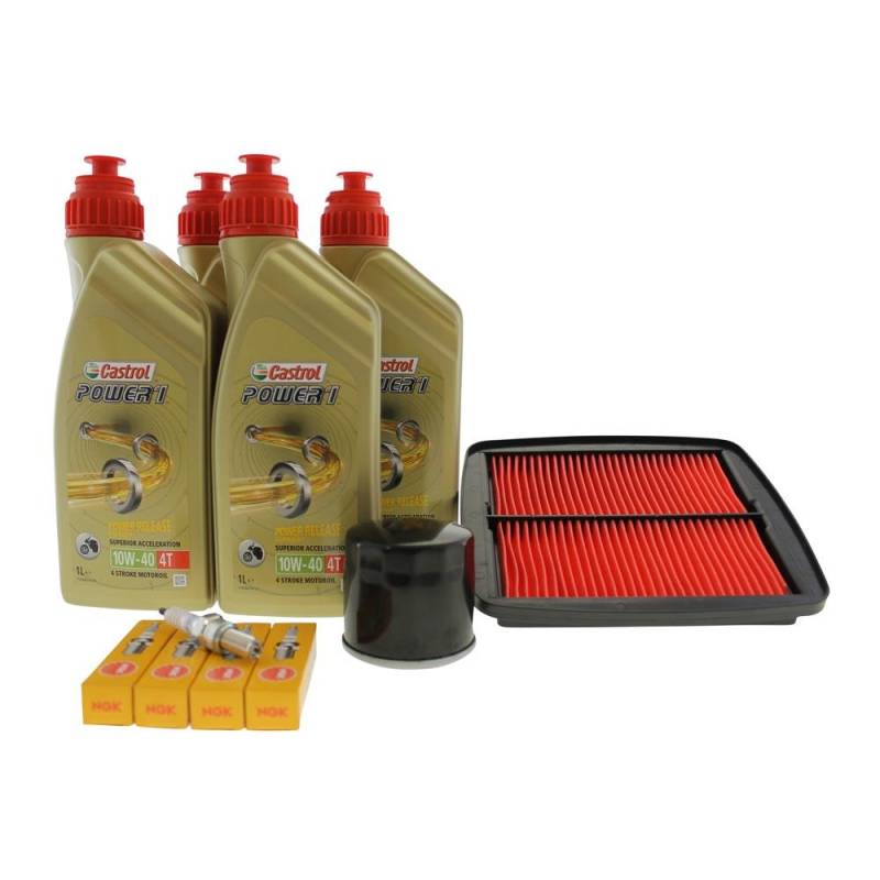 Wartungs-Set Motoröl 10W-40, Ölfilter, Luftfilter und Zündkerzen für Suzuki GSF 600 Bandit von Citomerx