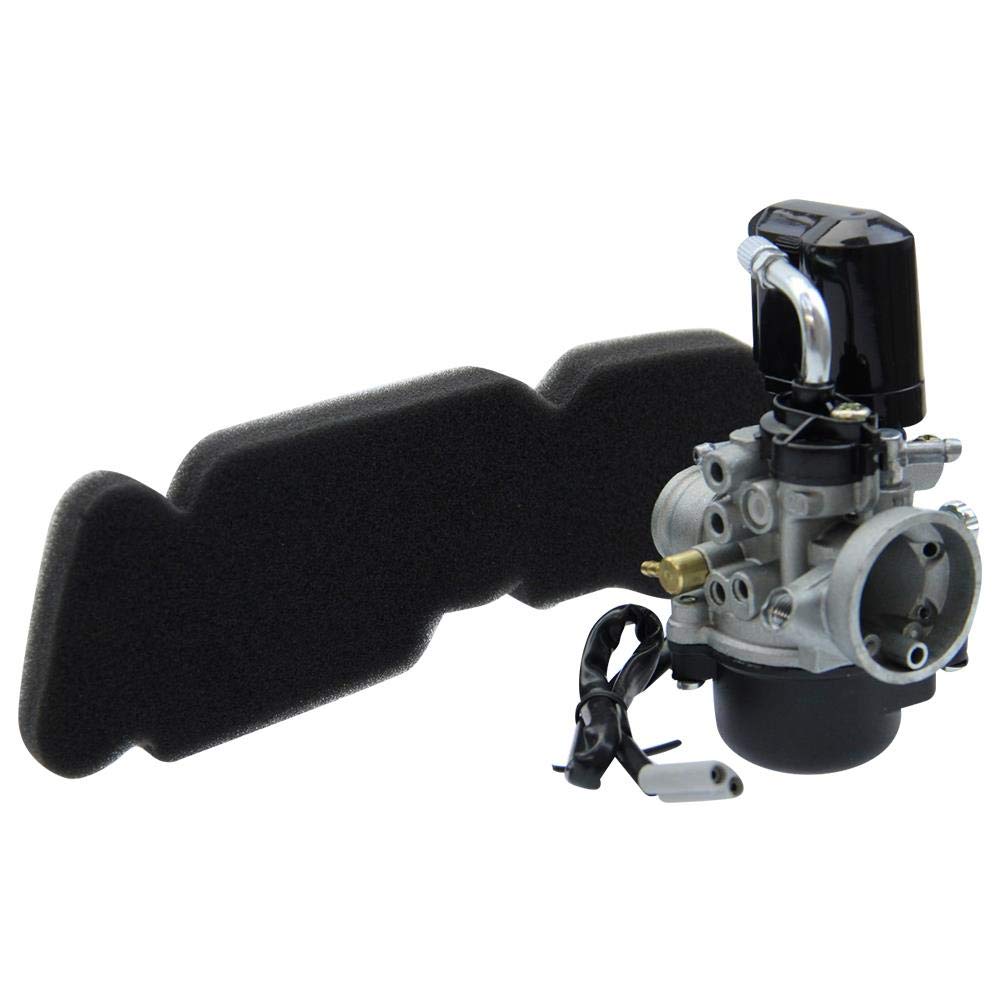 YSN Vergaser Sport 17,5 mm mit E-Choke mit Stecker Typ Piaggio, Sportvergaser + RMS Luftfilter Piaggio TPH Typhoon kompatibel mit Vespa LX 50 Aprilia Derbi Gilera YSN Vergaser Sport 17,5 mm mit E-Choke mit Stecker Typ Piaggio, Sportvergaser + RMS Luftfilter Piaggio TPH Typhoon kompatibel mit Vespa LX 50 Aprilia Derbi Gilera von Citomerx
