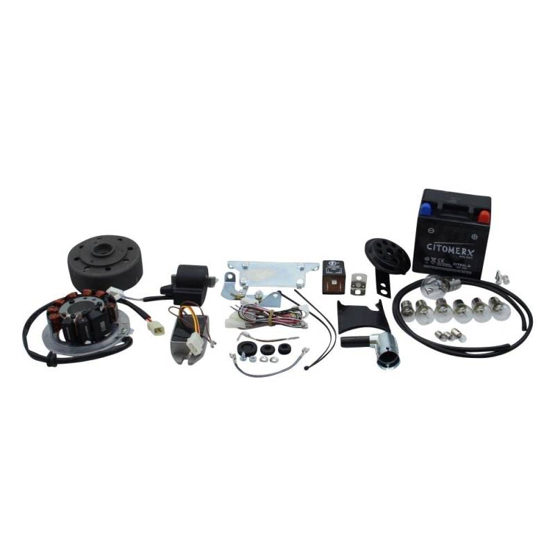 Zündung Lichtmaschine 12V 100W bgl. Vape Set Batterie B3L-B Lampen Hupe kompatibel mit Simson S51 S50 S53 S70 von Citomerx
