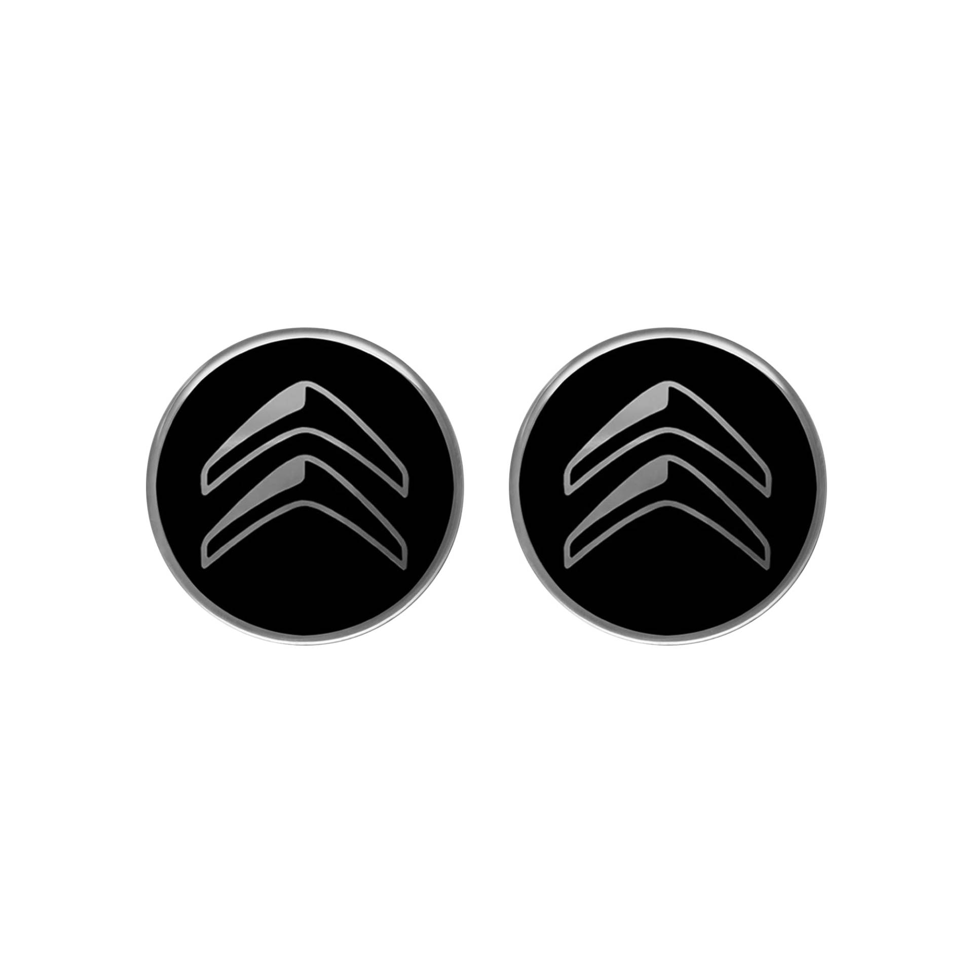 Citroen 3D Logo-Aufkleber, schwarz, 2er Set, 12 mm von Citroen
