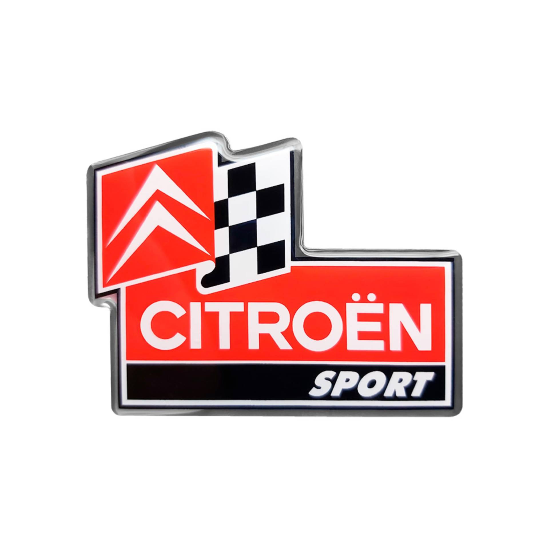 Citroen Sport 3D Aufkleber Flagge Schach, 50 x 66 mm von Citroen
