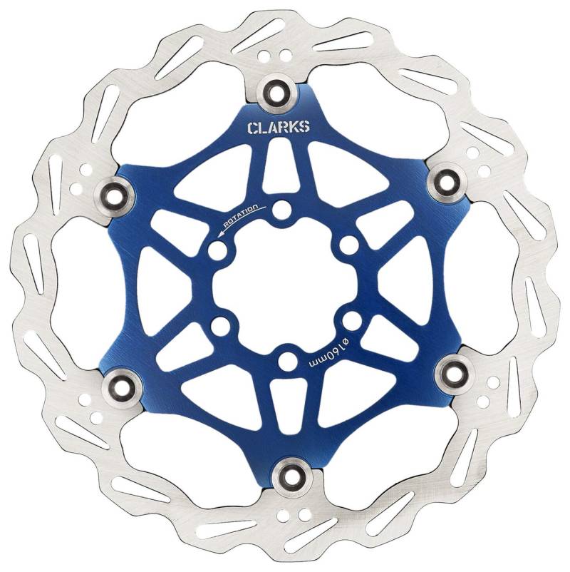 Clarks Lightweight Disc-Rotor 6-Loch blau Durchmesser 180mm 2021 Bremsscheiben von Clarks