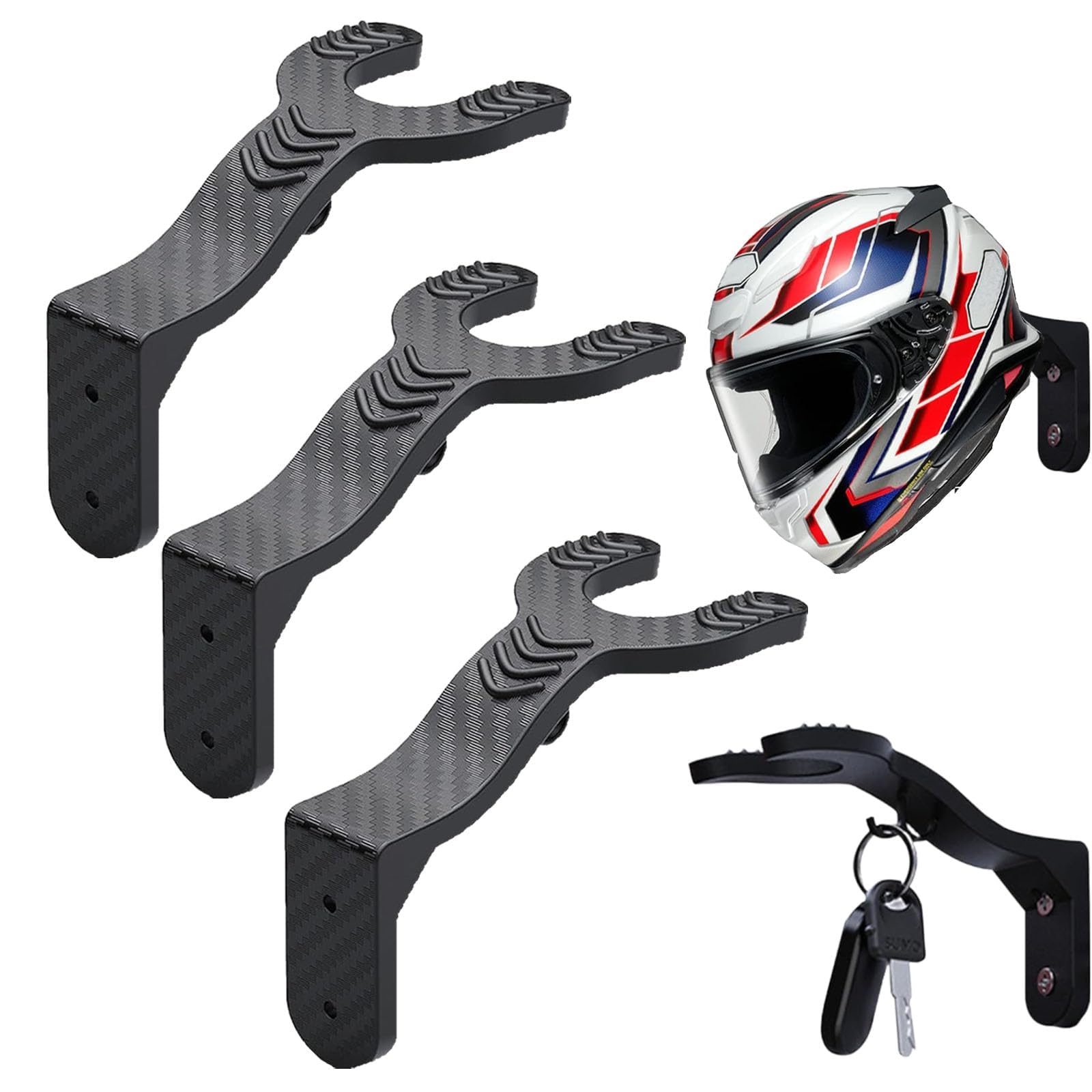 3 Stück Schwarz Helmhalterung Wand Motorradhelm Halterung Helm Halterung Wand Sich für Jacken Mützen Rucksäcke und Schals Ist and Ausstellungsräume Wohnzimmer Flure 3 Stück Schwarz Helmhalterung Wand Motorradhelm Halterung Helm Halterung Wand Sich für Jacken Mützen Rucksäcke und Schals Ist and Ausstellungsräume Wohnzimmer Flure von ClcIosis