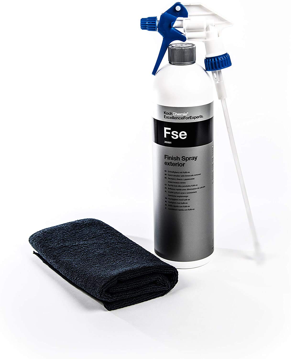 Koch Chemie FSE Finish Spray Exterior Schnellglanz mit Kalk-ex FSE + Clean 2 Sprühkopf+Microfasertuch 40 X40 cm Schwarz Koch Chemie FSE Finish Spray Exterior Schnellglanz mit Kalk-ex FSE + Clean 2 Sprühkopf+Microfasertuch 40 X40 cm Schwarz von Clean2