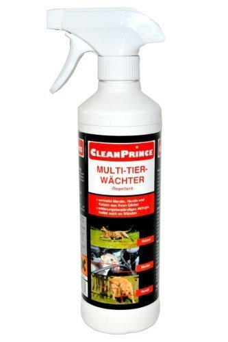 CleanPrince Anti Marder Spray 500 ml Marderschreck Marderex Ex Anti Kabelbiss Marderschaden Marderspray Hunde Katzen Hund Katze Marderstopp 0,5 Liter Multi-Tier-Wächter von CleanPrince