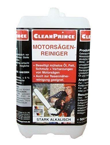 CleanPrince Motorsägenreiniger 2 Liter | Motorsägen Reiniger Motorsägenblank Harz Öl Fett Entferner Harzlöser Kettensägen Reiniger Reinigungsmittel Garten Geräte Rasenmäher von CleanPrince