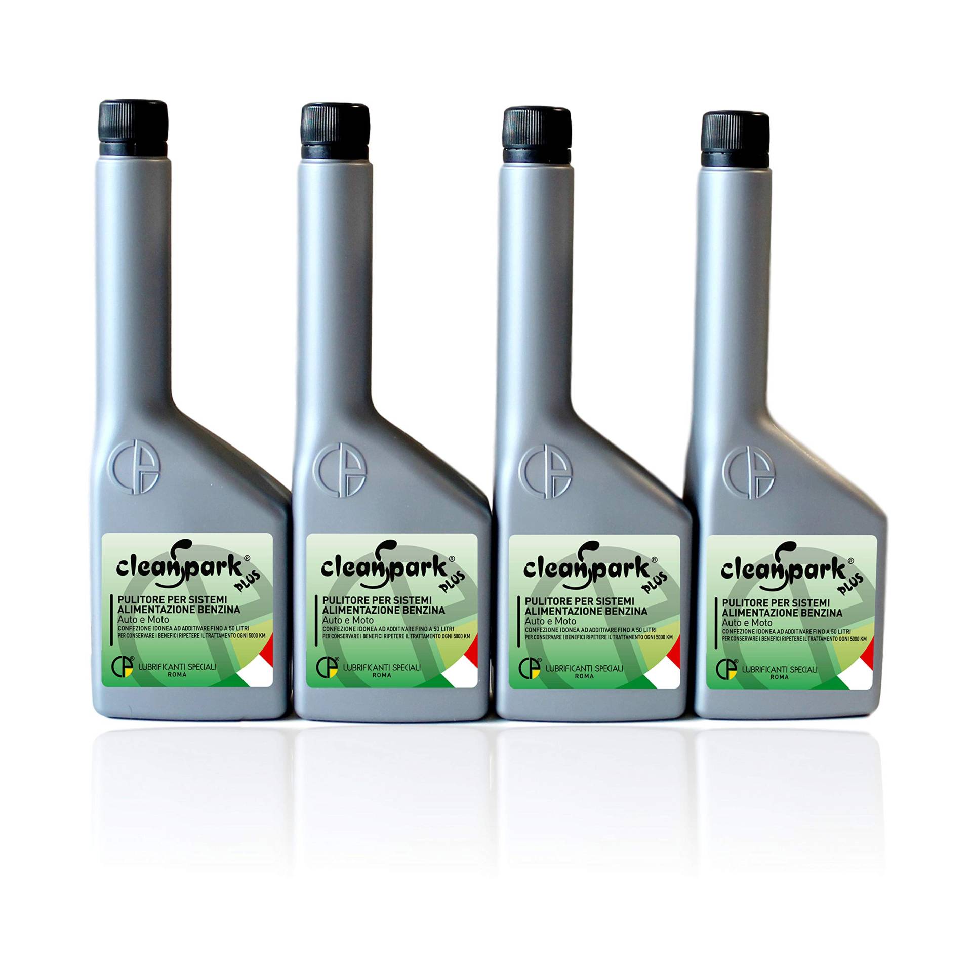 CleanSpark Plus - 500ml (4 Fläschchen á 125 ml) Reinigungsmittel Additiv für Benzin-Kraftstoffsystem (Autos und Motorräder) von CleanSpark