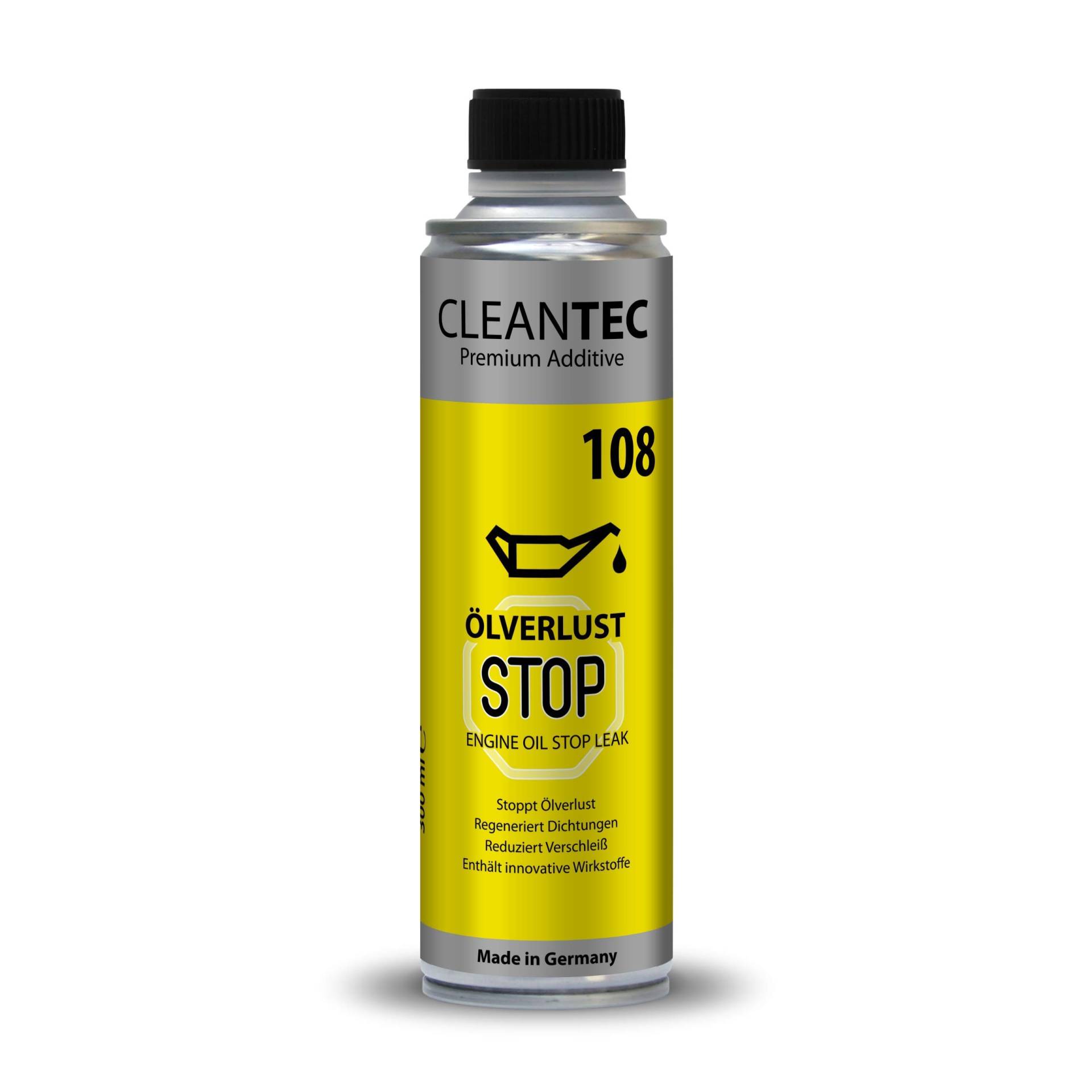 CleanTEC 108 Ölverlust Stop Regeneriert Dichtungen und verhindert Ölverlust 300ml Leck Stop Versiegelung 1L/49,66Euro (1) von cms CleanTEC GmbH