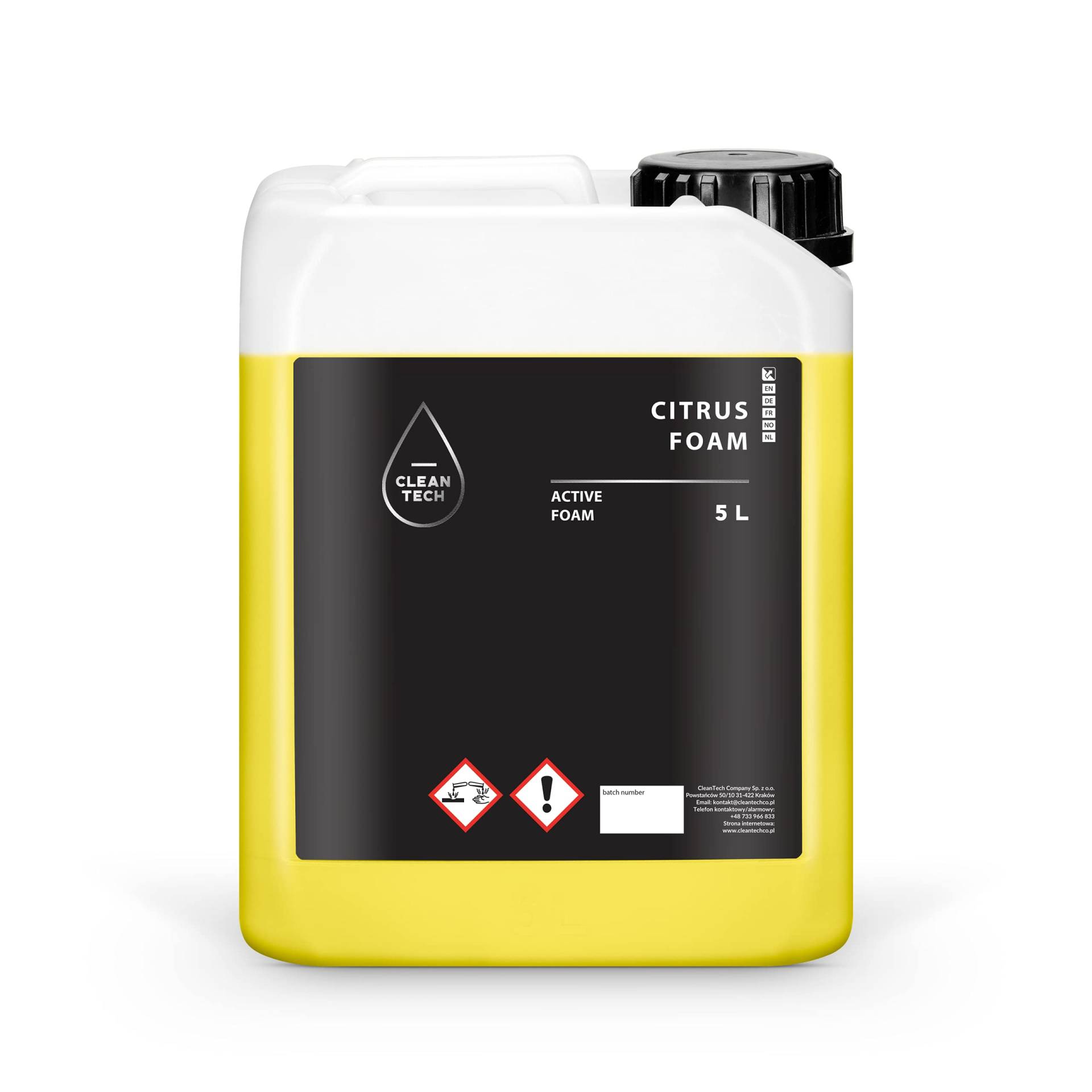 CLEANTECH CO Aktiv-Schaum 5L = max 200L Snow-Foam Reinigungsschaum Auto-Shampoo Citrus Foam Autopflege Autowäsche Glanzreinigung für Schaumdüse Schaumkanone Schaumsprüher Schaumreiniger Drucksprüher CLEANTECH CO Aktiv-Schaum 5L = max 200L Snow-Foam Reinigungsschaum Auto-Shampoo Citrus Foam Autopflege Autowäsche Glanzreinigung für Schaumdüse Schaumkanone Schaumsprüher Schaumreiniger Drucksprüher von CLEANTECH CO