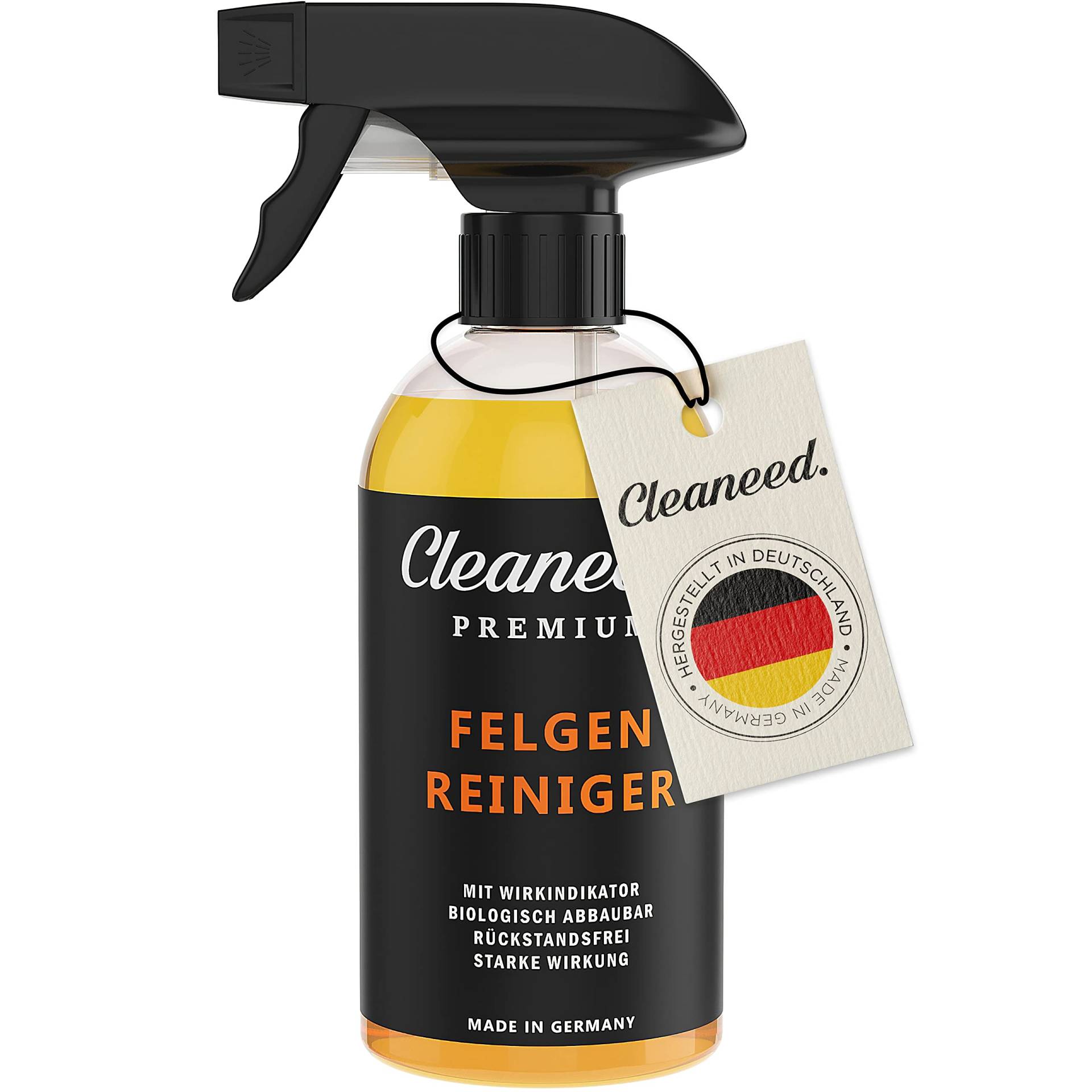 Cleaneed Premium Alufelgen Felgenreiniger – Made in Germany – Entfernt auch die stärksten Verschmutzungen - Mit Wirkindikator, Rückstandsfrei, Biologisch Abbaubar, Oberflächenschonend von Cleaneed