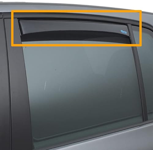 Hintere Windabweiser (1 Set) für die Fahrer und Beifahrerseite-CLS0044415D passend für SEAT Leon TYP 5F, FLH, 5-Door, 2012- Dunkles Material von ClimAir