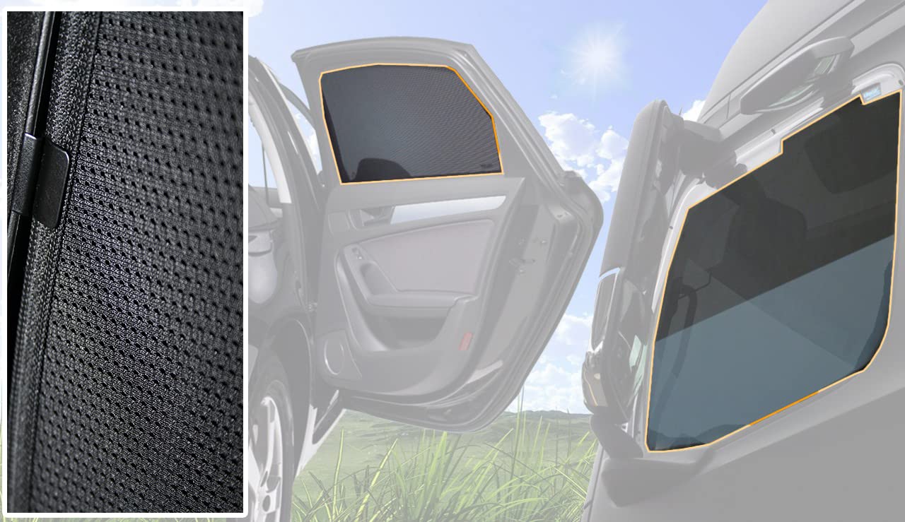 Sonniboy (Sonnenschutz) für die hinteren Seitenscheiben und die Heckscheibe-CLI0078384ABC passend für VW TOURAN 5-Door, 2015- von ClimAir