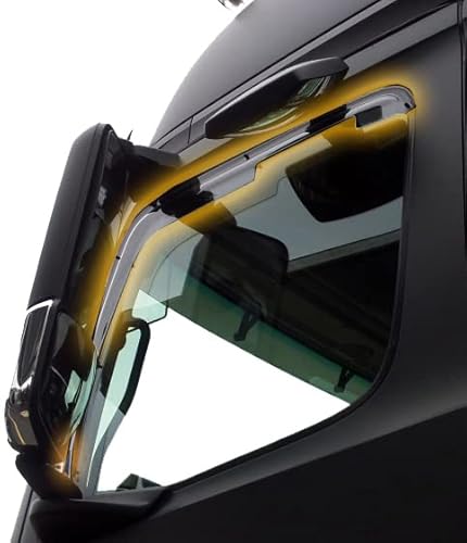 Vordere Windabweiser (1 Set) für die Fahrer und Beifahrerseite-CLS0046040D passend für Man TG-L/LC, LX, TGL-LX, TGA-LX/M/M+L/XL/XXL/XLX Dunkles Material von ClimAir