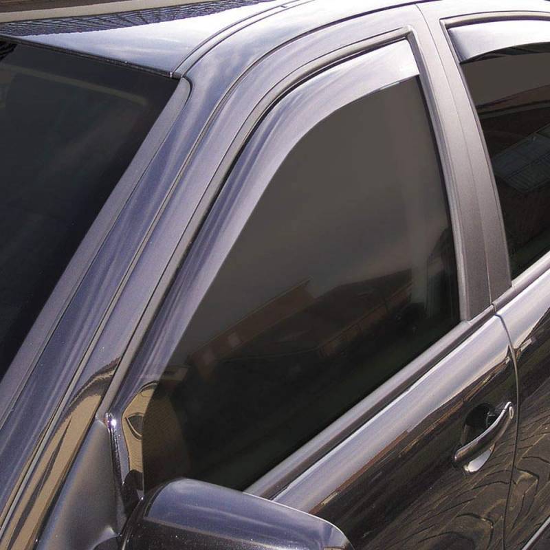 ClimAir Car Comfort Windabweiser Schwarz kompatibel mit Skoda Kodiaq 2017- (nur mit Chrom-Schachtleiste) von ClimAir