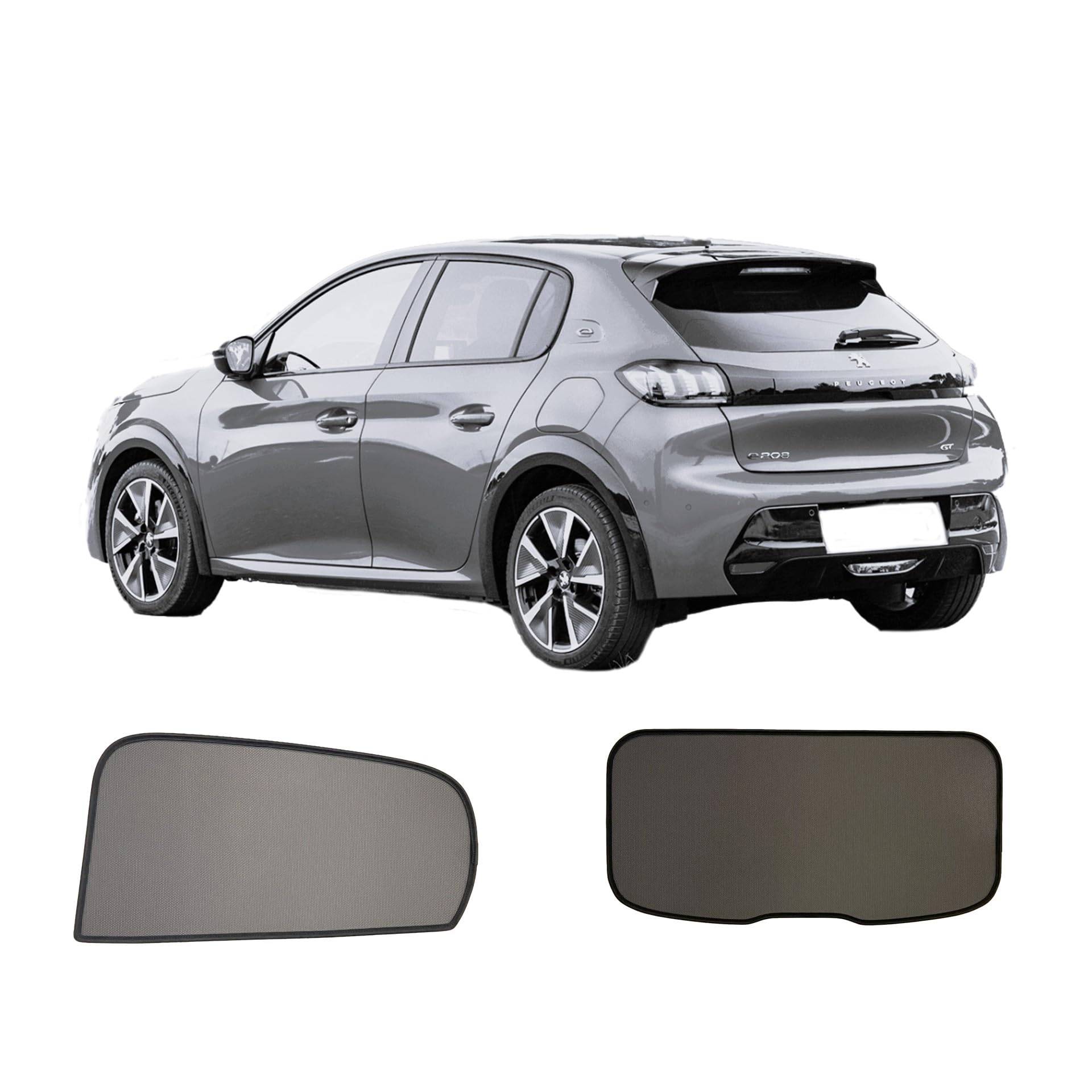 Sonniboy (Sonnenschutz) für Seitentüren hinten und Heckfenster-CLI10287AC passend für Peugeot 208 (e) FLH, TYP U, 5-Door, 2019- von ClimAir