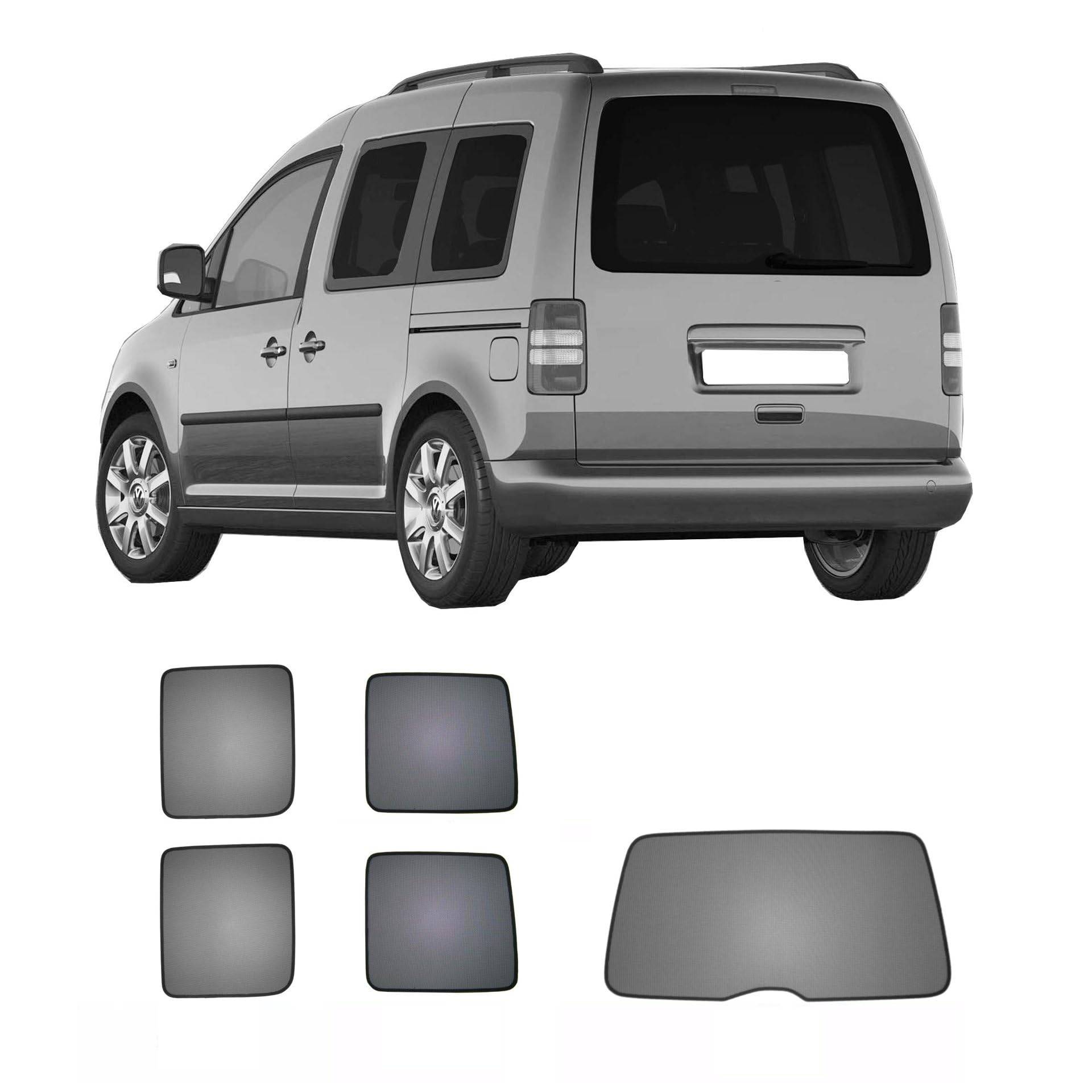 Sonniboy Sonnenschutz kompatibel mit VW Caddy III ohne Schiebefenster mit Heckklappe 2010-2015 INKL Tasche von ClimAir