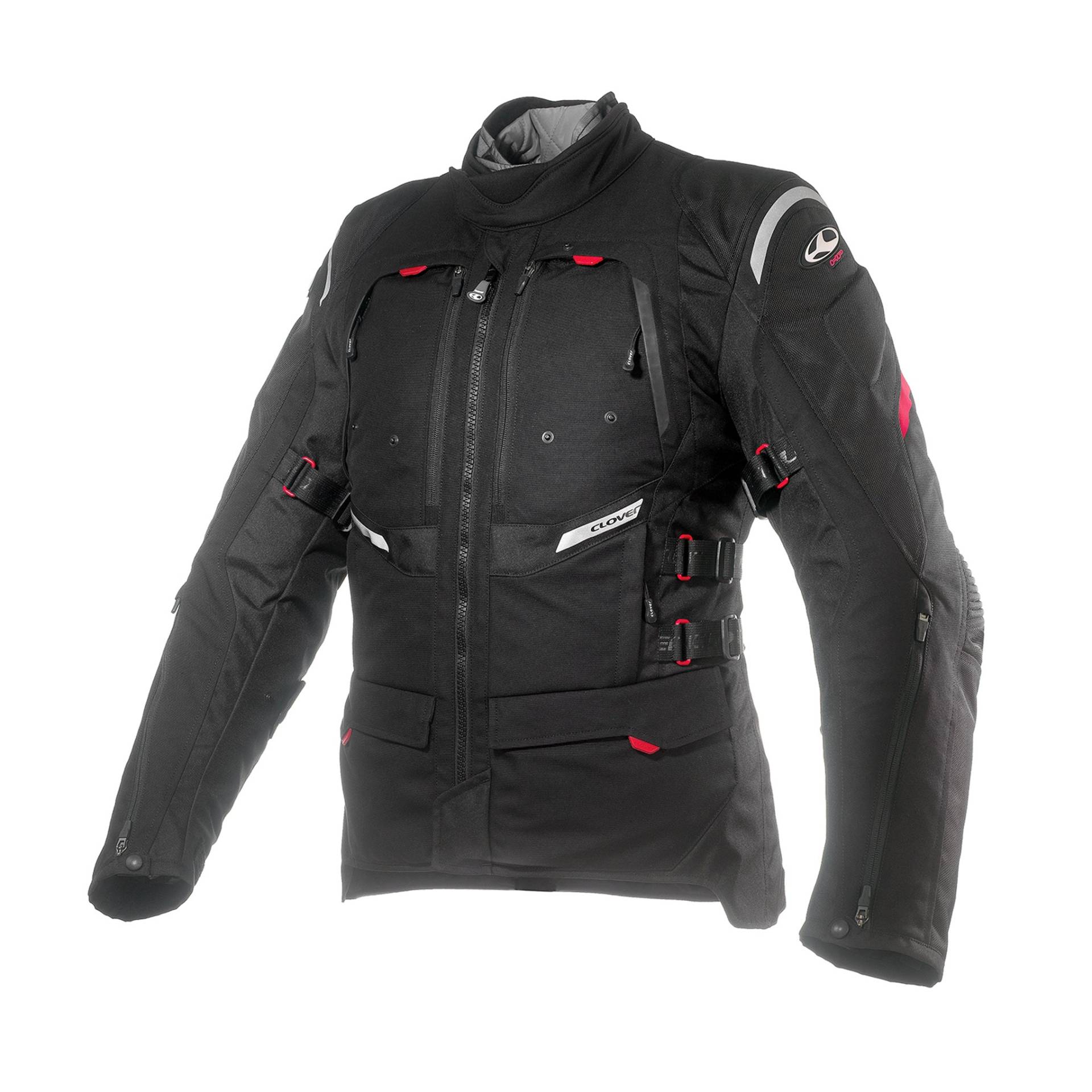 Clover Herren Motorradjacke Airbag Kompatibel, Schwarz/Schwarz, L von Clover