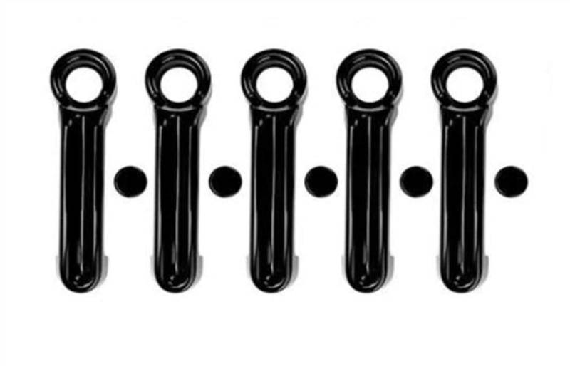 Clynex 10 Stück ABS-Auto-Außentürgriffabdeckungsverkleidung, for Jeep, Wrangler JK 2007–2017 Autotürgriffabdeckung Abdeckung für Außentürgriffe(Black) von Clynex