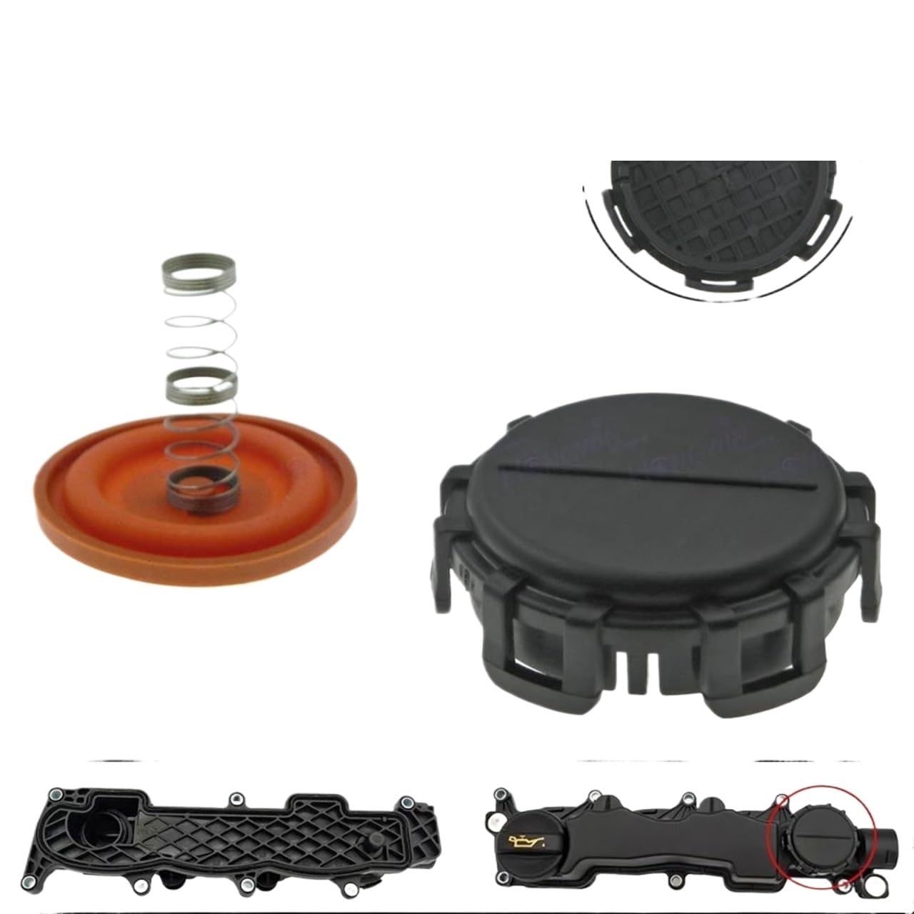 Clynex 1117073J00 PCV-Ventildeckel-Reparatursatz, Ventilkappe mit Membran, Liana (ER) 2001-2008, for Kombi (ER) 2001-2007 1.4ddis Auto-PCV-Ventildeckel von Clynex