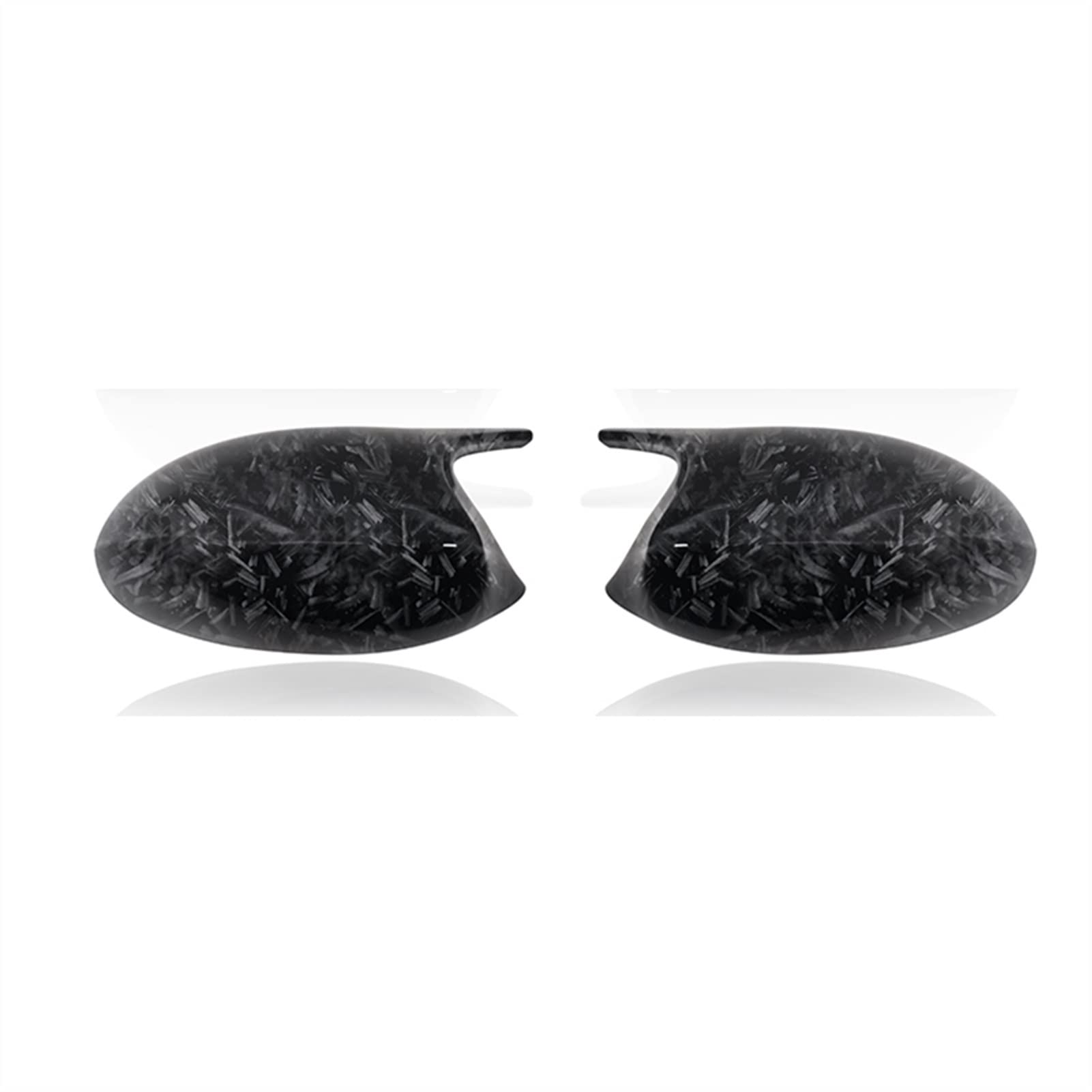 Clynex 1pair Rear View Side Case Trim Style Car Rearview Mirror Cover, for, E87 E81 E82 E90 E91 E92 E93 ABS Carbon Fiber Auto-Außenspiegelabdeckung(Forged Carbon Look) von Clynex