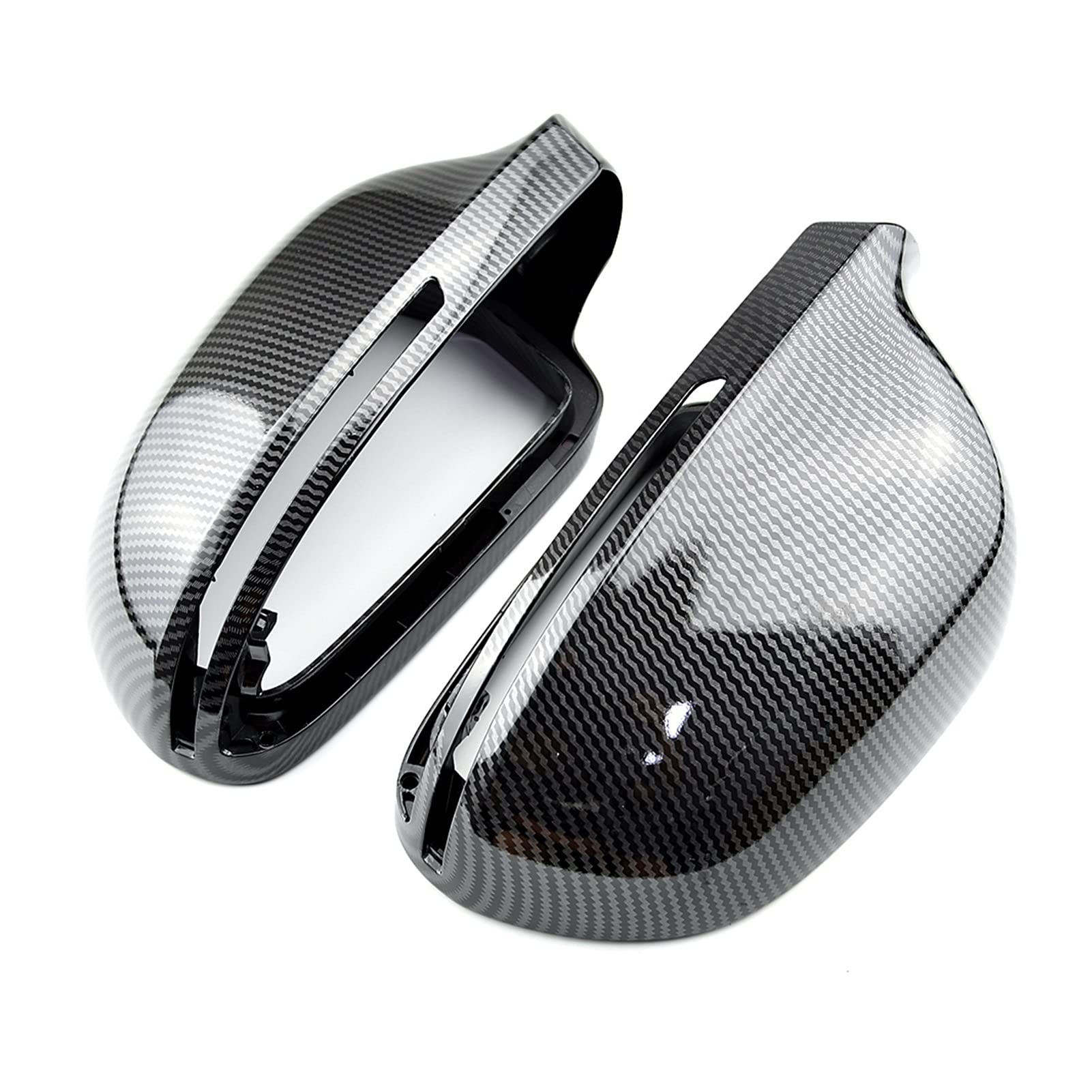 Clynex 2 Pcs Car Mirror Cover, for, A4 A5 S5 B8.5 B8 RS5 RS4 S6 S4 Car Mirror Cover Signal Light Protection Cover Auto-Außenspiegelabdeckung(Carbon Look-B8) von Clynex